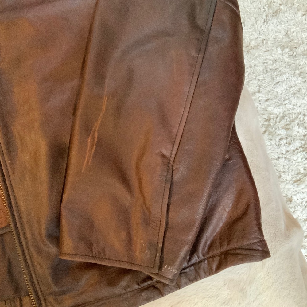 Wilson’s Brown L Leather Vintage Jacket Thinsulate removable liner Classic Y2K - Picture 5 of 12